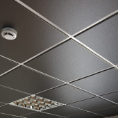 Потолок кассетный Cesal Tegular K90 3305 Чёрный Матовый Profi 595х595 мм